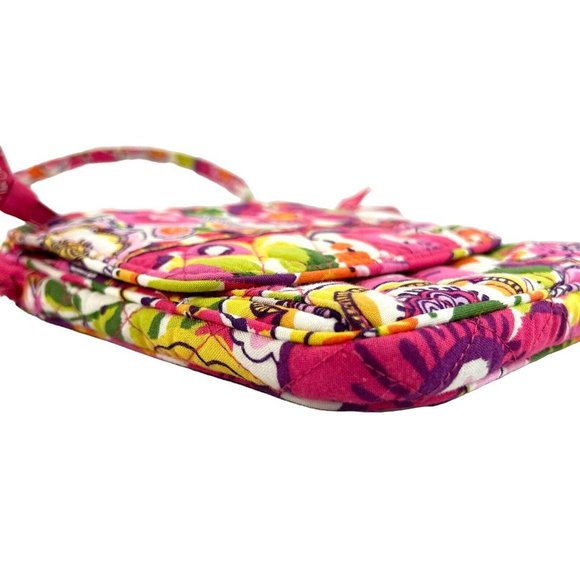 Vera Bradley Clementine Crossbody Bag Hipster Purse Pink/Yellow 8"x6" - Picture 7 of 16
